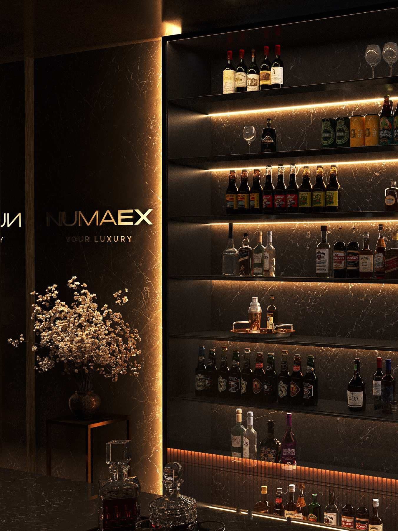 Composed Walls integrated shelving