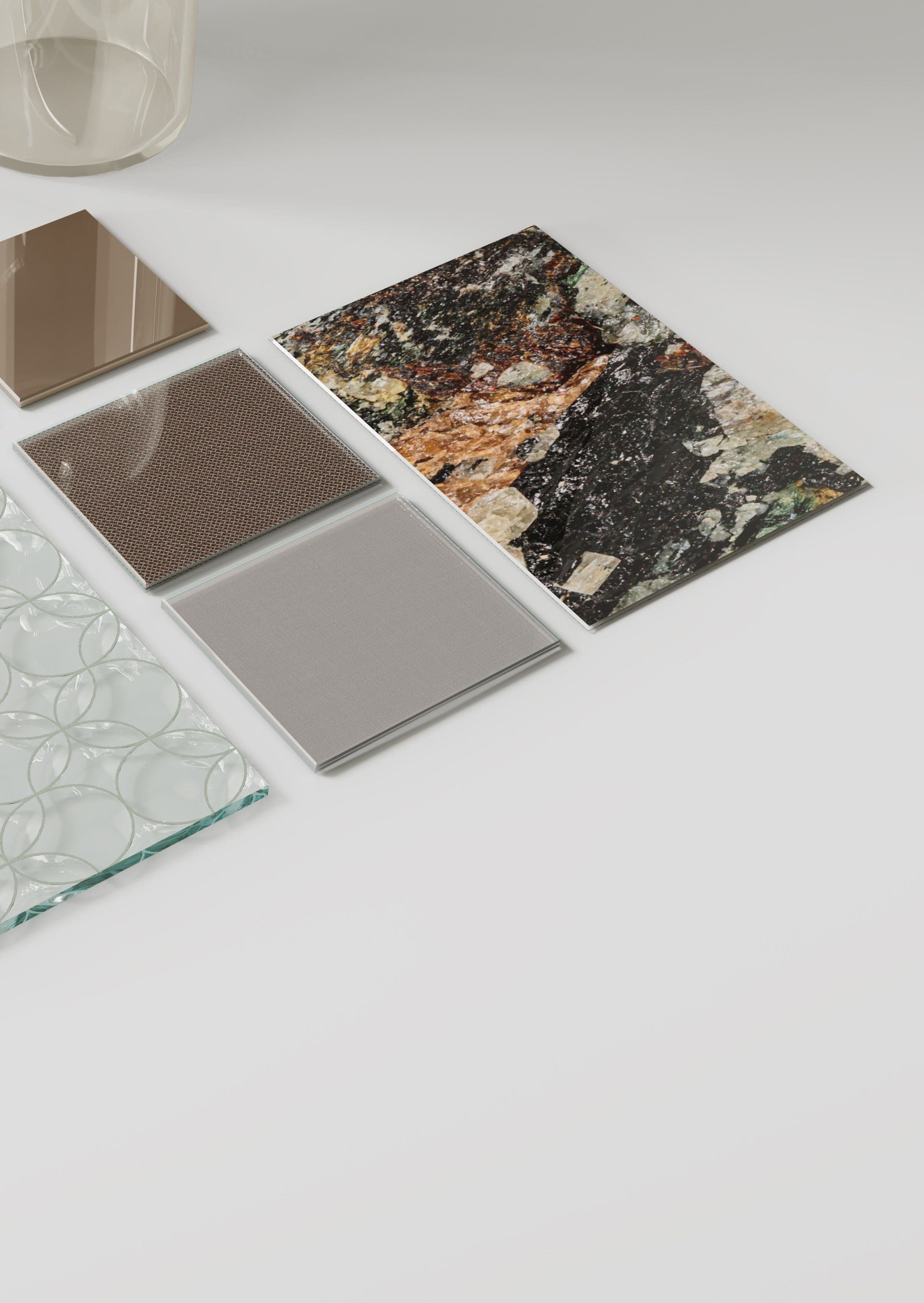 Cloth held in glass