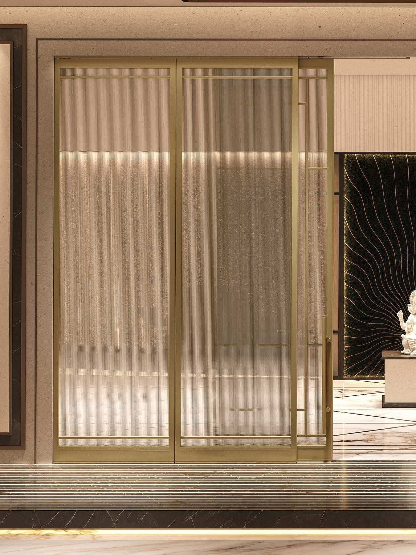 Zen fully automatic sliding system at an entrance